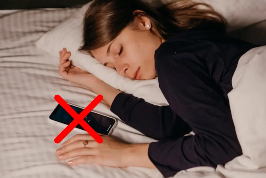 Goede slaap is geen schermen in bed